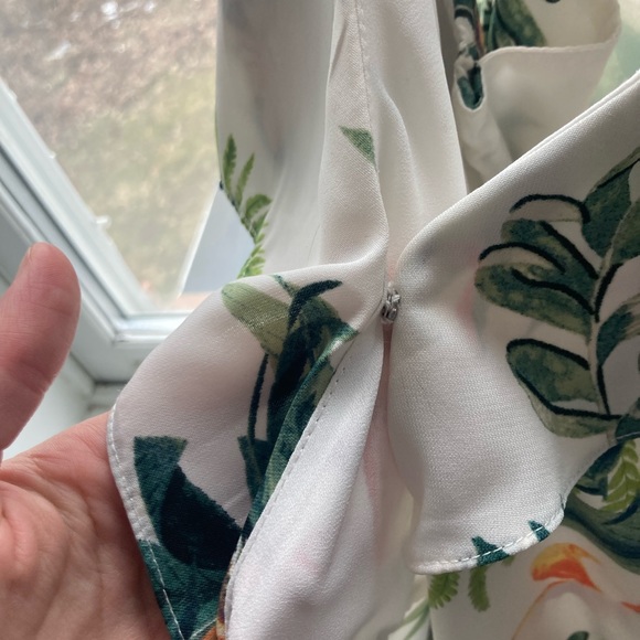 Adelyn Rae White Tropical Wrap Dress - Picture 11 of 14